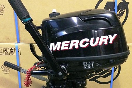 Black Mercury Outboard Engine